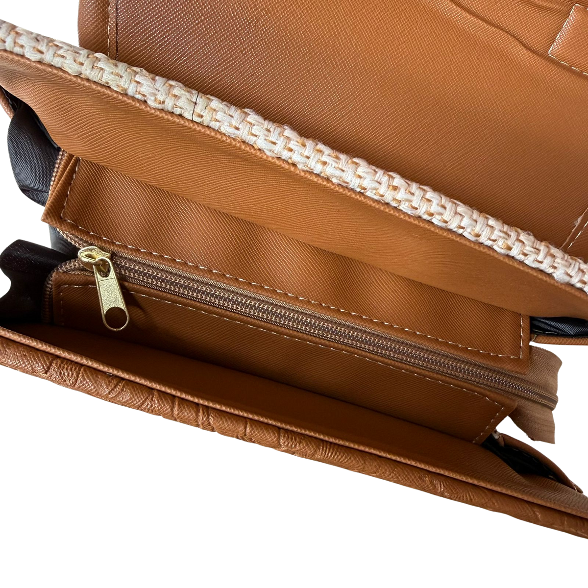 Bolsa Artesanal Café Paisley Multicolor | Bolso 3 en 1 Mochila y Crossbody