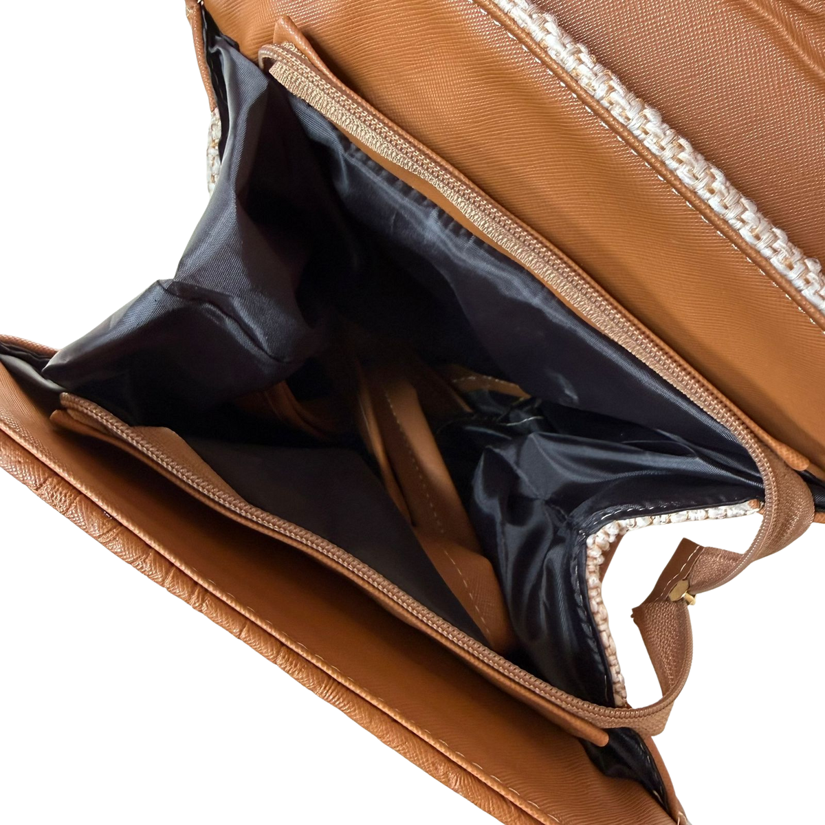 Bolsa Artesanal Café Paisley Multicolor | Bolso 3 en 1 Mochila y Crossbody